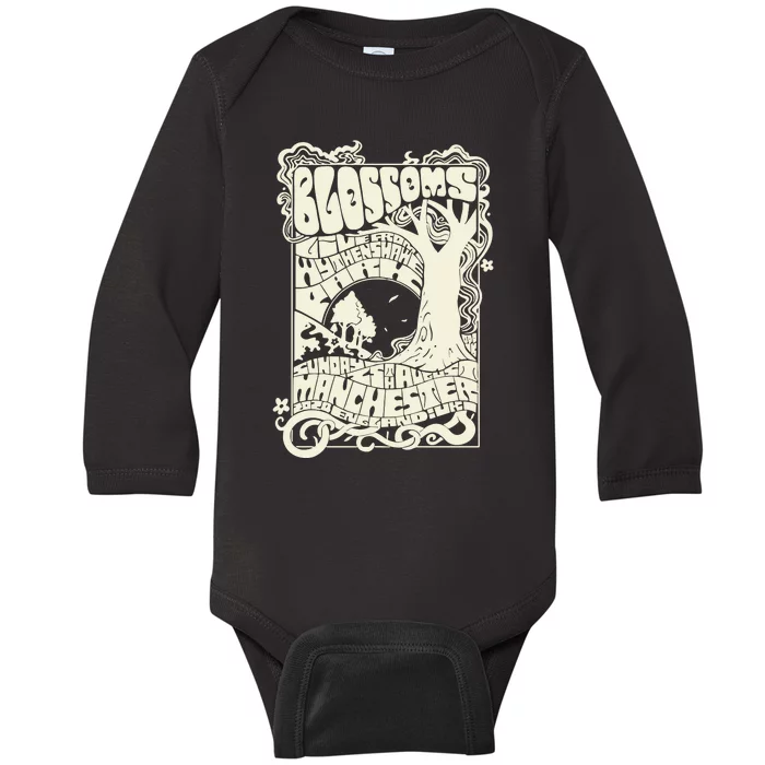 Blossoms Wythenshawe Black Concert August 2024 Baby Long Sleeve Bodysuit