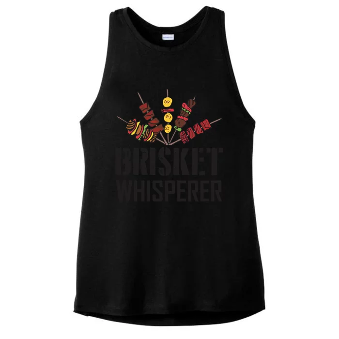 Brisket Whisperer Carnivore Bbq Meat Funny Grilling Gift Ladies Tri-Blend Wicking Tank