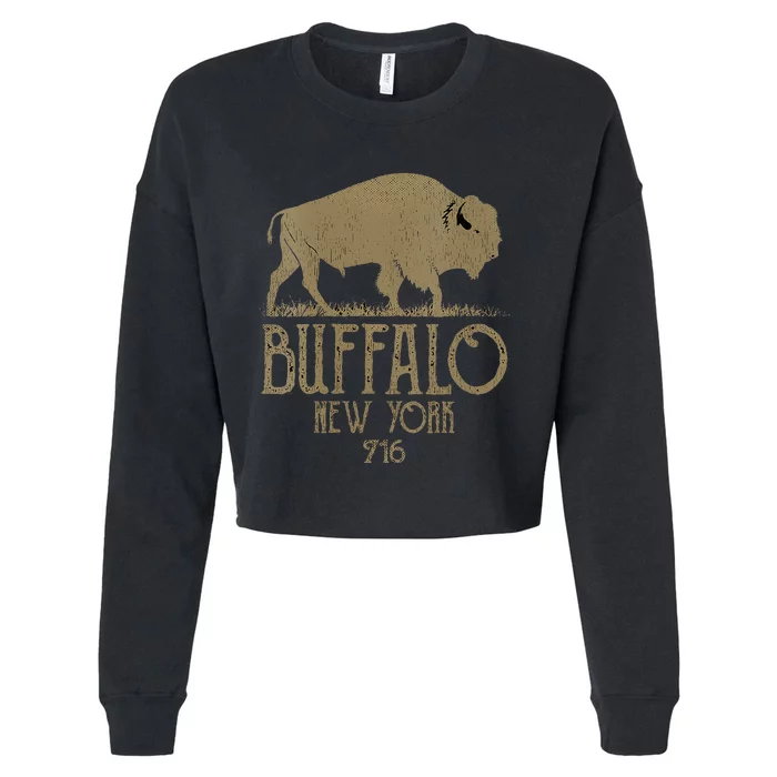 BFLO WNY Clothing Area Code 716 Buffalo New York Cropped Pullover Crew