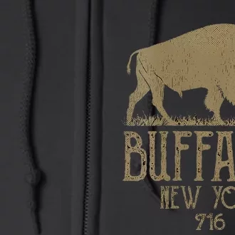 BFLO WNY Clothing Area Code 716 Buffalo New York Full Zip Hoodie