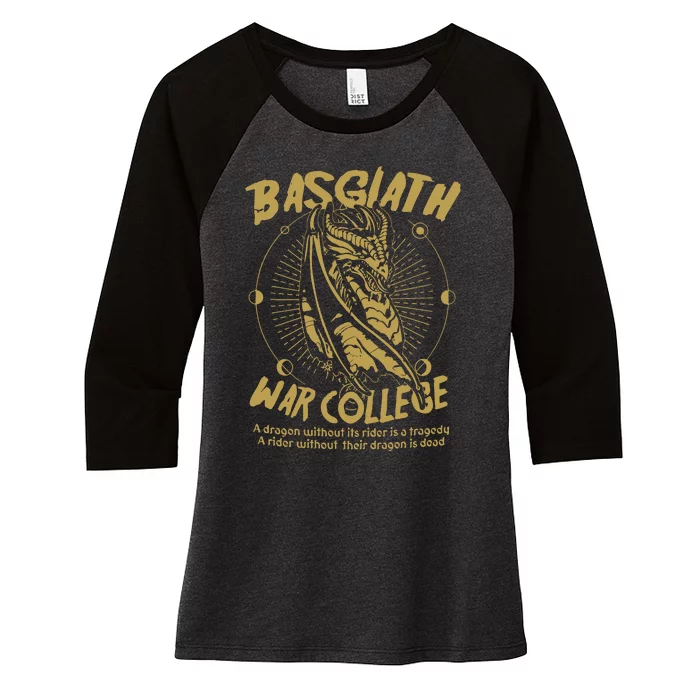 Basgiath War College Fourth Wing Women's Tri-Blend 3/4-Sleeve Raglan Shirt