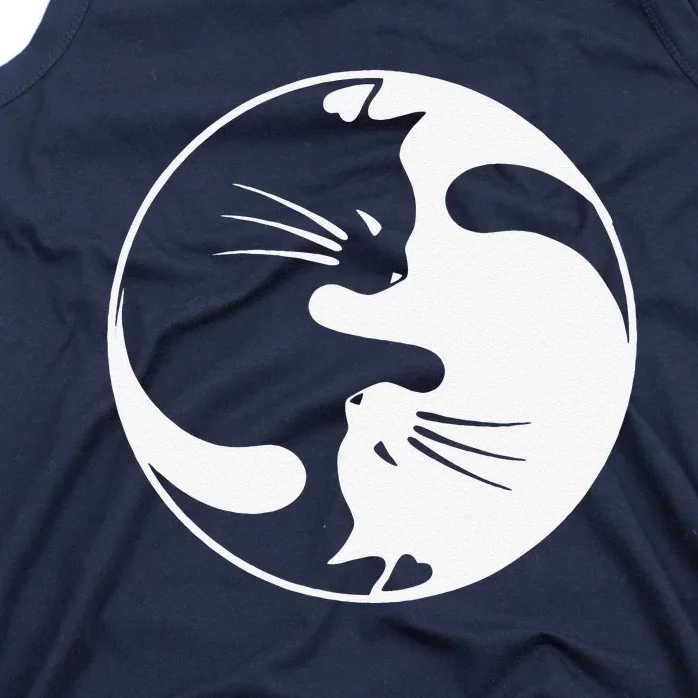 Black White Cat Yin And Yang For Women And Daddy Tank Top