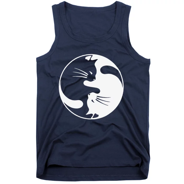 Black White Cat Yin And Yang For Women And Daddy Tank Top