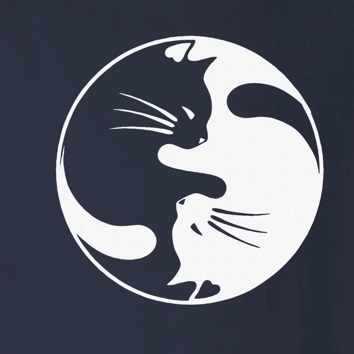 Black White Cat Yin And Yang For Women And Daddy Toddler Long Sleeve Shirt