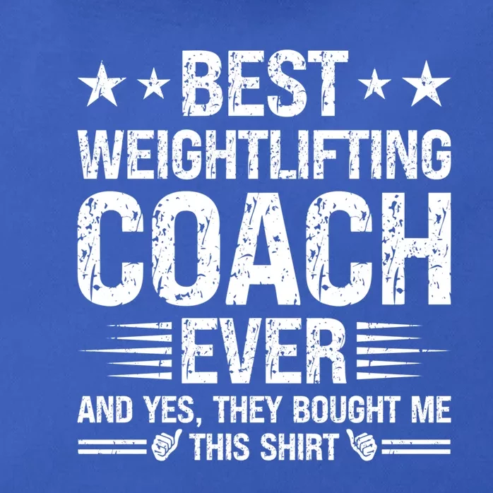 Best Weightlifting Coach Ever Funny Weightlifting Coach Gift Zip Tote Bag