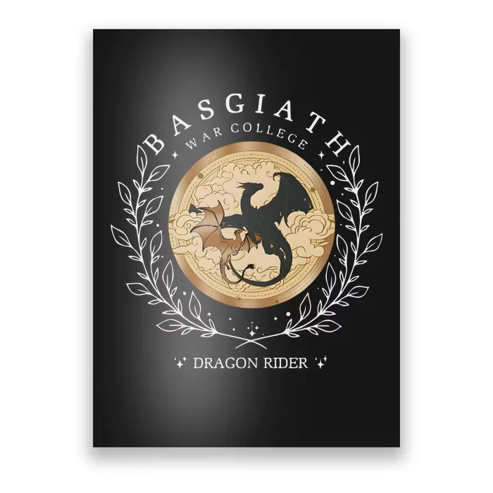 Basgiath War College Fourth Wing Dragon Rider Poster