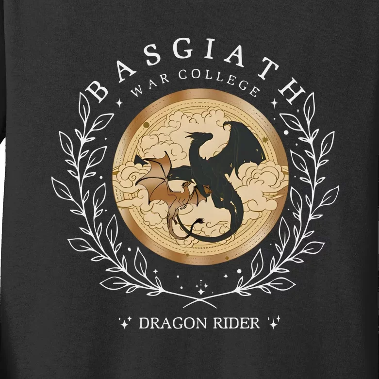 Basgiath War College Fourth Wing Dragon Rider Kids Long Sleeve Shirt