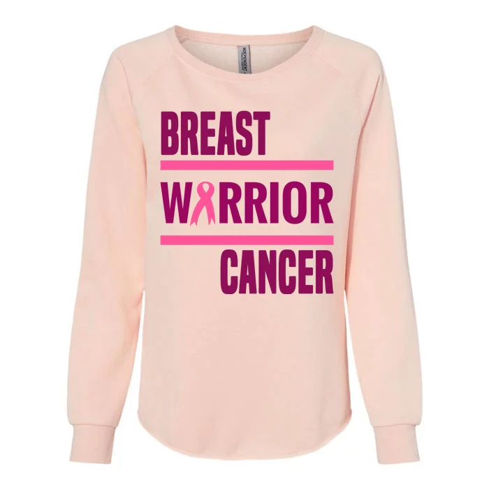 Breast Warrior Cancer Ribbon Womens California Wash Sweatshirt