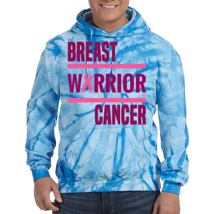 Breast Warrior Cancer Ribbon Tie Dye Hoodie