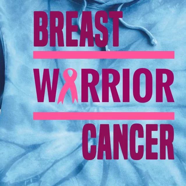 Breast Warrior Cancer Ribbon Tie Dye Hoodie