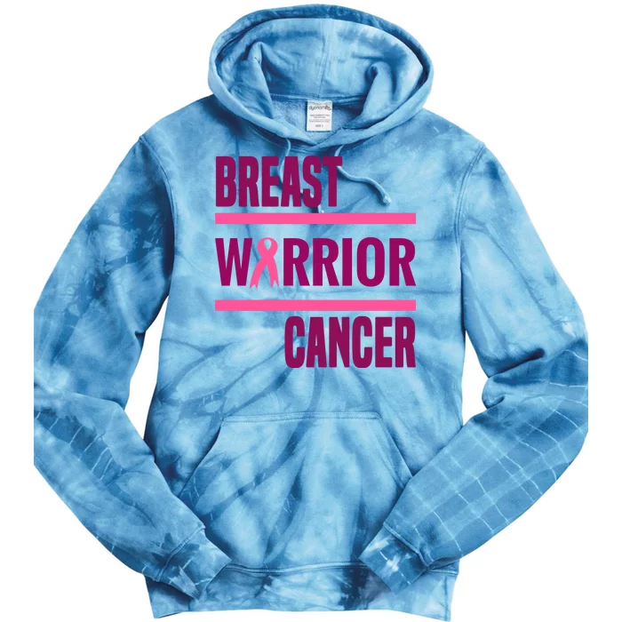 Breast Warrior Cancer Ribbon Tie Dye Hoodie