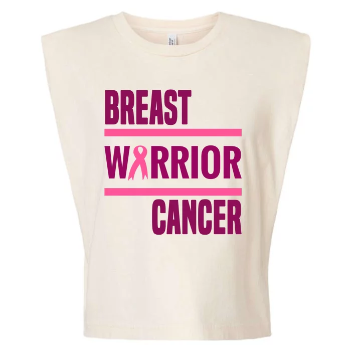 Breast Warrior Cancer Ribbon Garment-Dyed Women's Muscle Tee