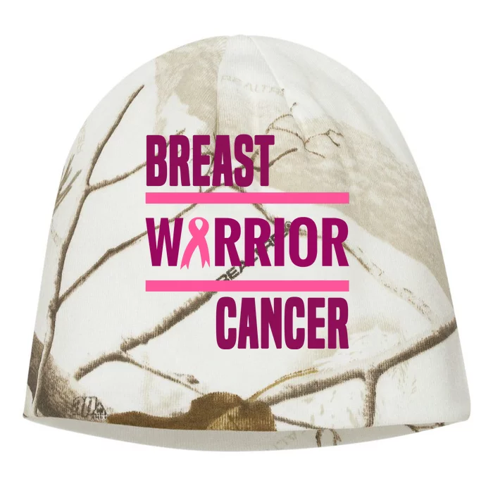 Breast Warrior Cancer Ribbon Kati - Camo Knit Beanie