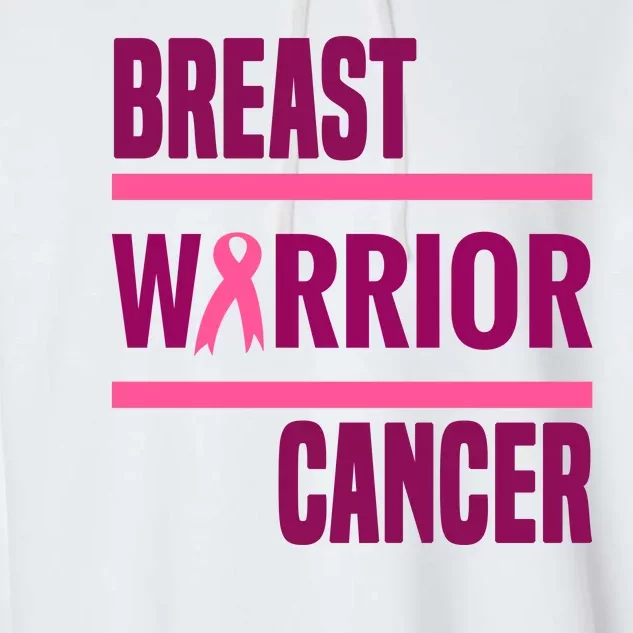 Breast Warrior Cancer Ribbon Garment-Dyed Fleece Hoodie