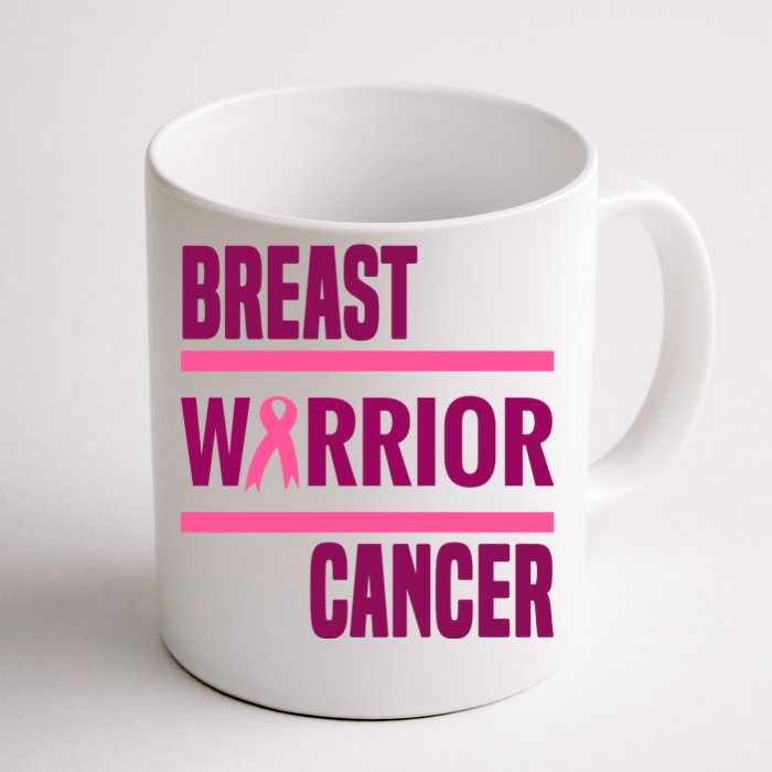 Breast Warrior Cancer Ribbon Front & Back Coffee Mug