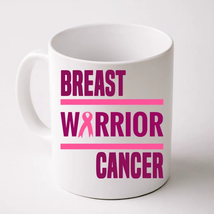 Breast Warrior Cancer Ribbon Front & Back Coffee Mug