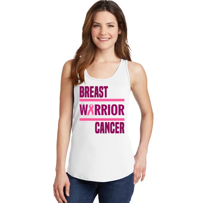 Breast Warrior Cancer Ribbon Ladies Essential Tank