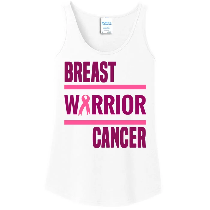 Breast Warrior Cancer Ribbon Ladies Essential Tank