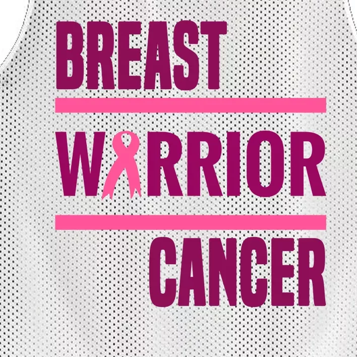 Breast Warrior Cancer Ribbon Mesh Reversible Basketball Jersey Tank