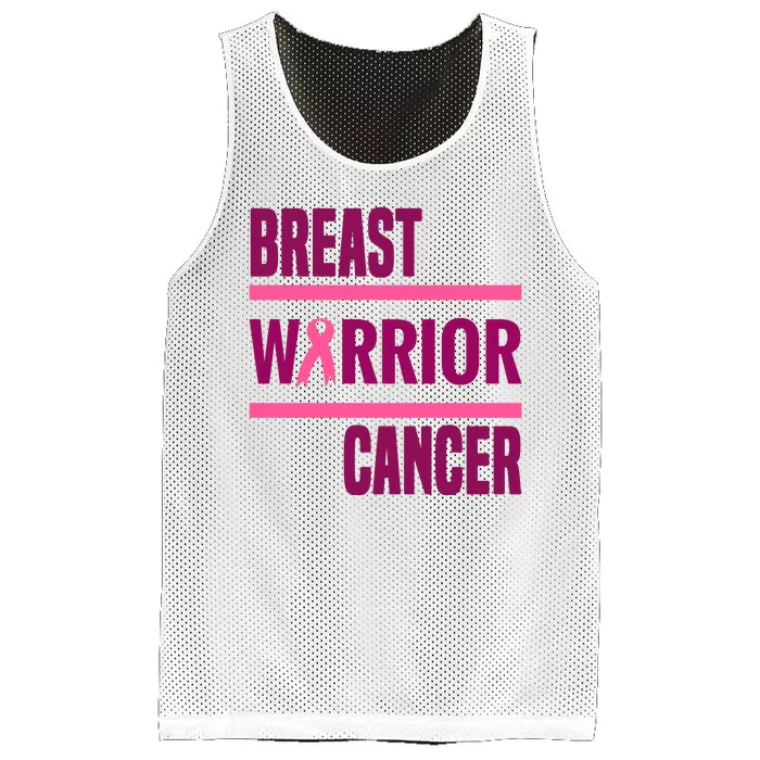 Breast Warrior Cancer Ribbon Mesh Reversible Basketball Jersey Tank