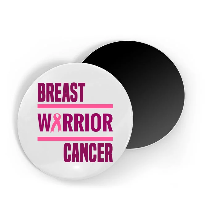 Breast Warrior Cancer Ribbon Magnet