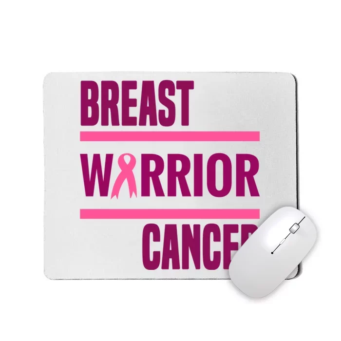 Breast Warrior Cancer Ribbon Mousepad