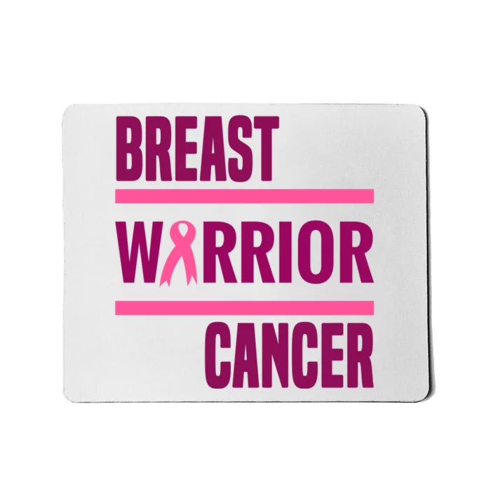 Breast Warrior Cancer Ribbon Mousepad