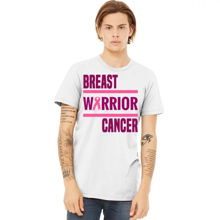 Breast Warrior Cancer Ribbon Premium T-Shirt