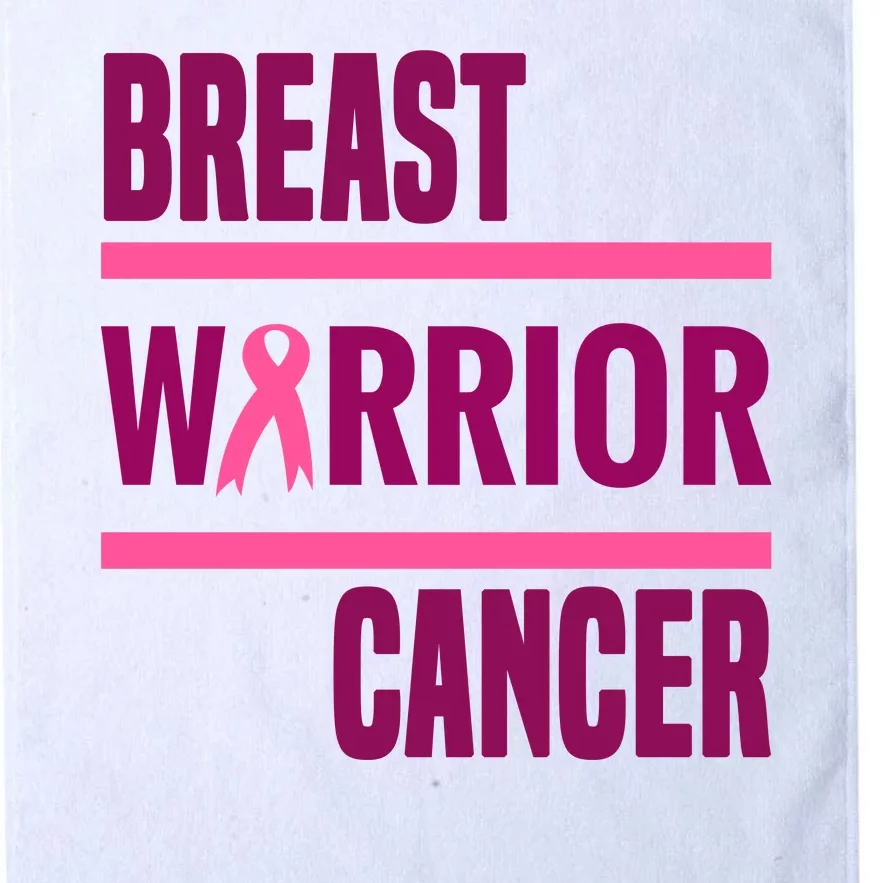 Breast Warrior Cancer Ribbon Platinum Collection Golf Towel