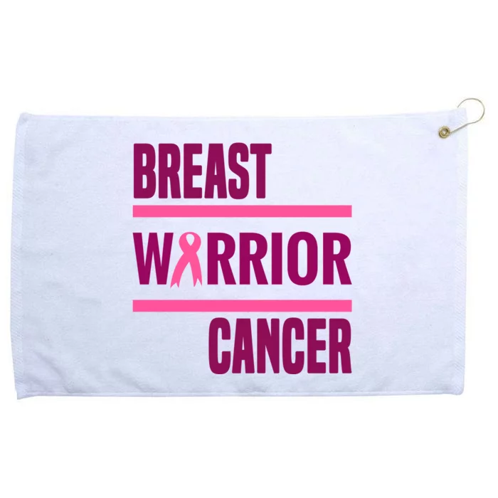 Breast Warrior Cancer Ribbon Grommeted Golf Towel