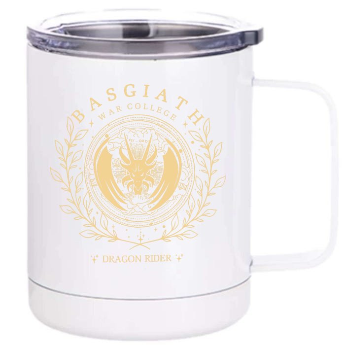 Basgiath War College Dragon Rider Rebecca Yoros Fourth Wing Front & Back 12oz Stainless Steel Tumbler Cup