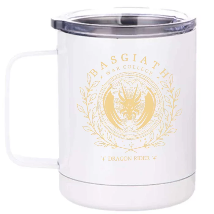 Basgiath War College Dragon Rider Rebecca Yoros Fourth Wing Front & Back 12oz Stainless Steel Tumbler Cup