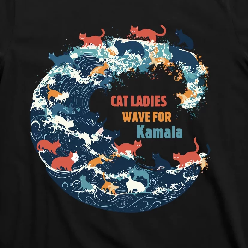 Blue Wave Cat For Kamala T-Shirt