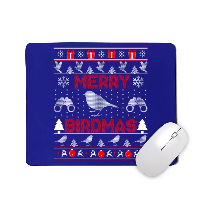 Bird Watching Christmas Birding Merry Birdmas Ugly Sweater Gift Mousepad