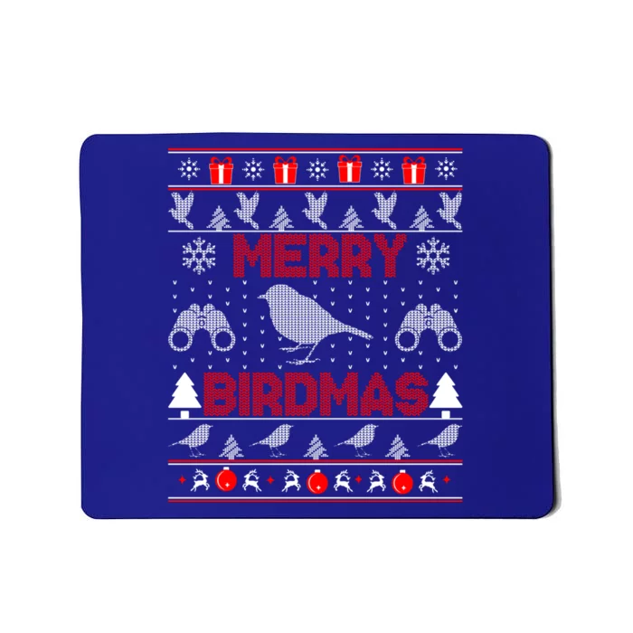 Bird Watching Christmas Birding Merry Birdmas Ugly Sweater Gift Mousepad