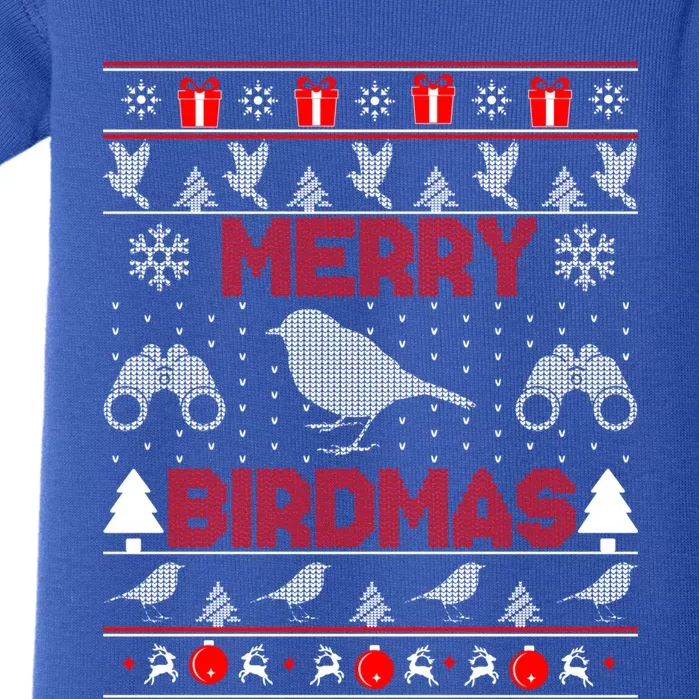 Bird Watching Christmas Birding Merry Birdmas Ugly Sweater Gift Baby Bodysuit