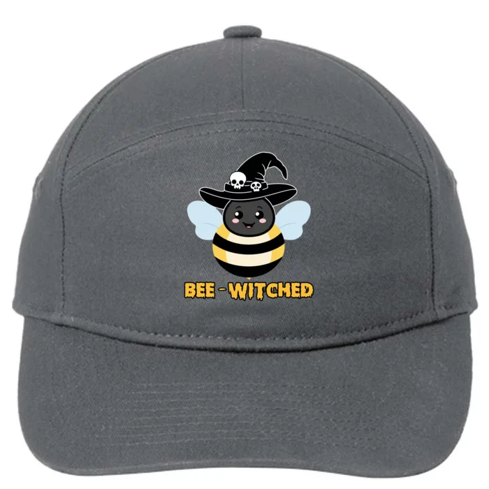 Bee Witched Cute Halloween Bee Wearing Witches Hat Bewitched 7-Panel Snapback Hat