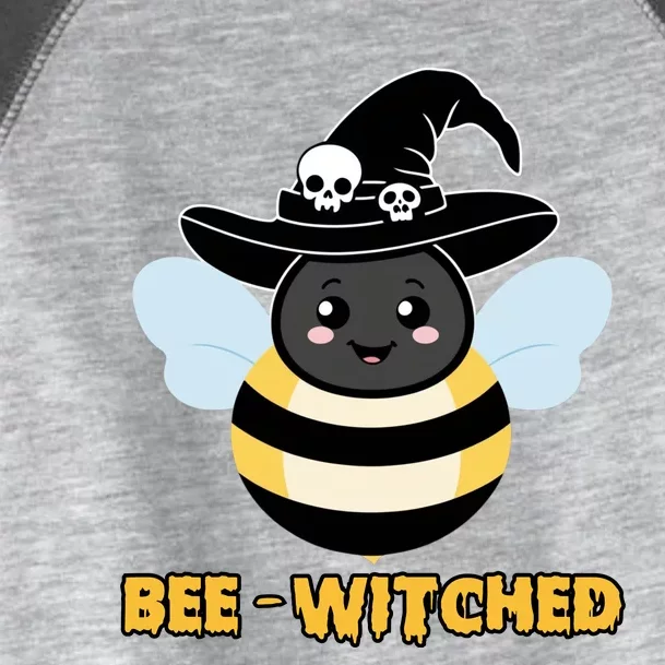 Bee Witched Cute Halloween Bee Wearing Witches Hat Bewitched Toddler Fine Jersey T-Shirt