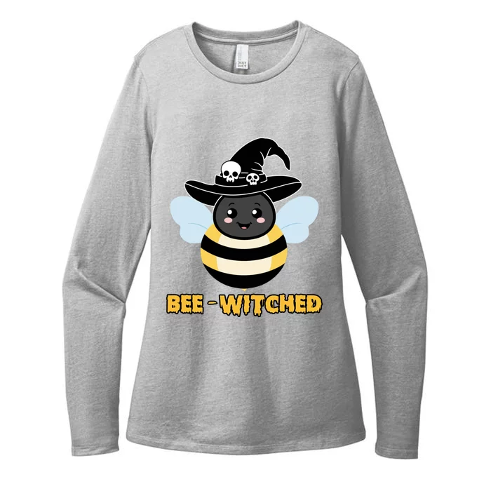 Bee Witched Cute Halloween Bee Wearing Witches Hat Bewitched Womens CVC Long Sleeve Shirt