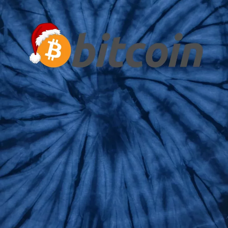 Bitcoin With Christmas Hat Funny Bitcoin With Santa Hat Funny Bitcoin Crypto Tie-Dye T-Shirt