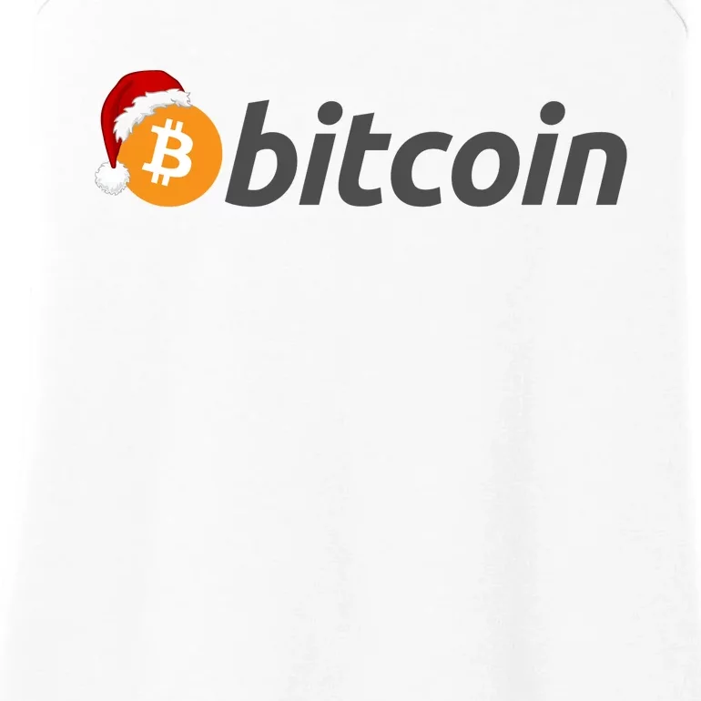 Bitcoin With Christmas Hat Funny Bitcoin With Santa Hat Funny Bitcoin Crypto Ladies Essential Tank