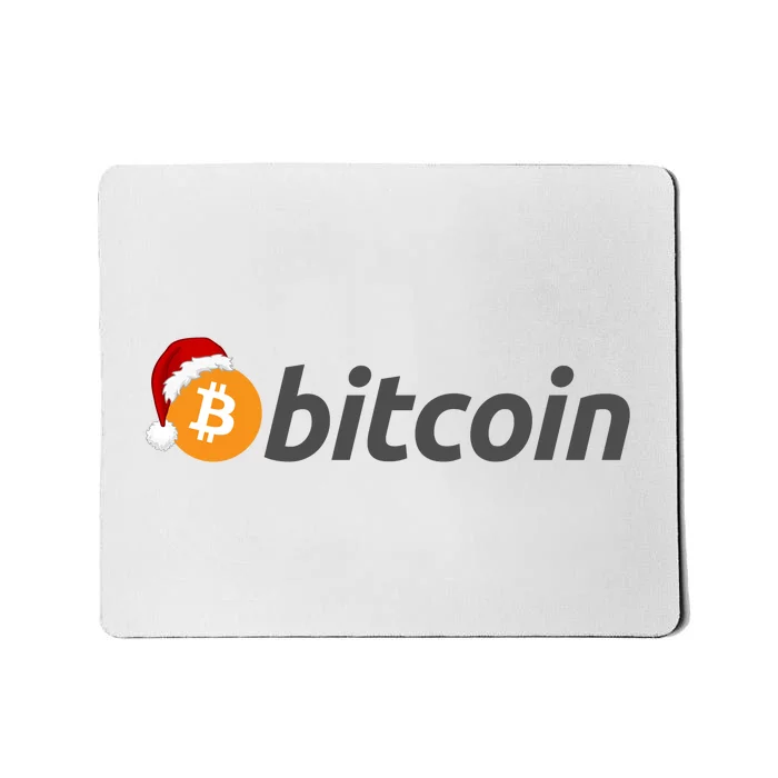 Bitcoin With Christmas Hat Funny Bitcoin With Santa Hat Funny Bitcoin Crypto Mousepad