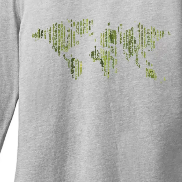 Binary World Computer Coding Programmer Womens CVC Long Sleeve Shirt