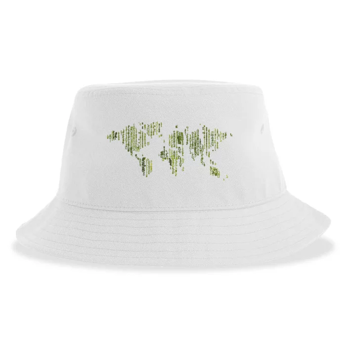 Binary World Computer Coding Programmer Sustainable Bucket Hat