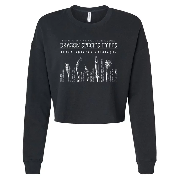 Basgiath War College Codex Gragon Species Types Draco Cropped Pullover Crew