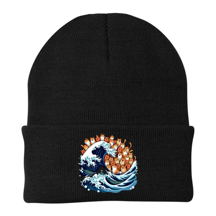 Blue Wave Cat For Kamala Harris Knit Cap Winter Beanie