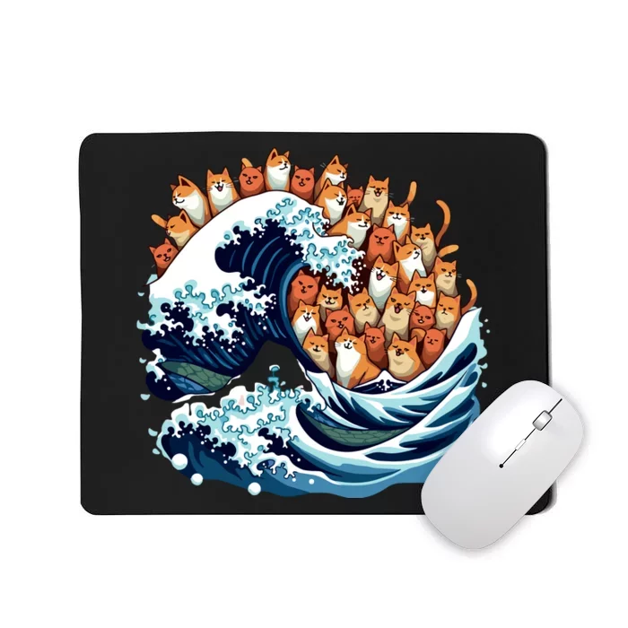 Blue Wave Cat For Kamala Harris Mousepad