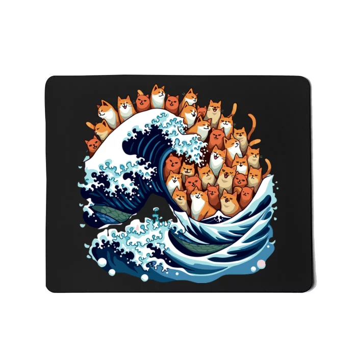 Blue Wave Cat For Kamala Harris Mousepad