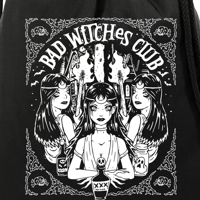 Bad Witches Club Horror Drawstring Bag