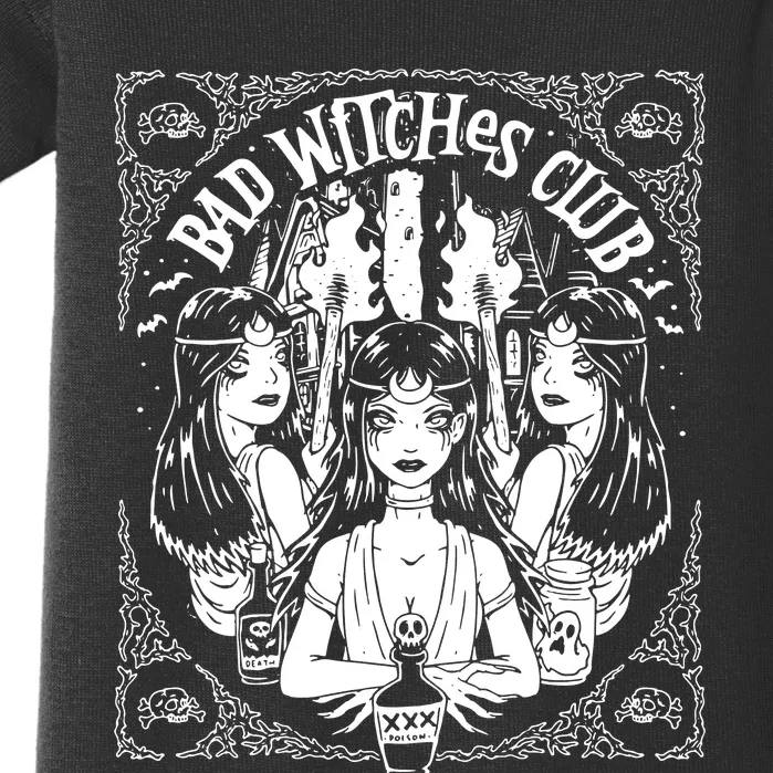 Bad Witches Club Horror Baby Bodysuit